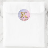 Aanloopbrief K Ronde Sticker (Tas)