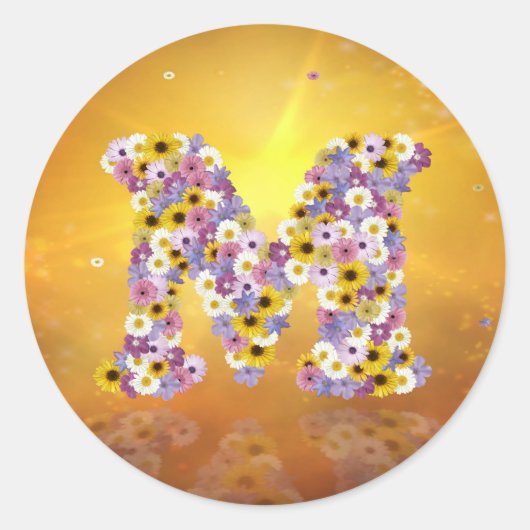 Aanloopbrief M Ronde Sticker (Voorkant)
