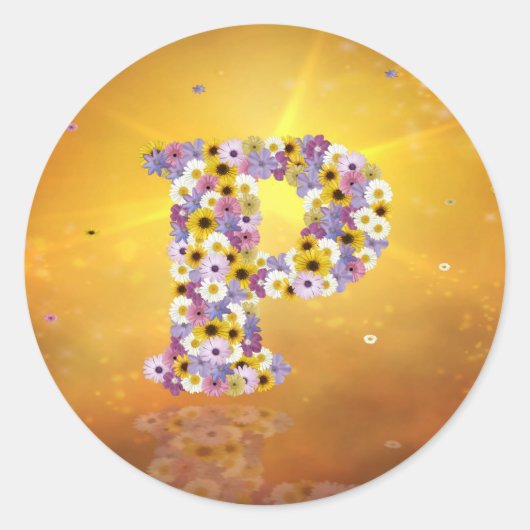 Aanloopbrief P Ronde Sticker (Voorkant)