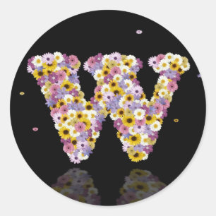 Aanloopbrief W Ronde Sticker