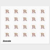 Aanloopletter R Ronde Sticker (Vel)