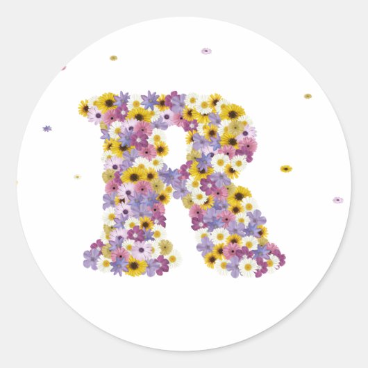 Aanloopletter R Ronde Sticker (Voorkant)