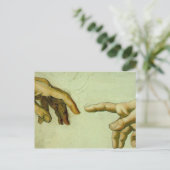 Aanmaak van Adam (detailhanden) Briefkaart (Staand voorkant)