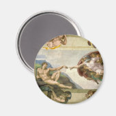 Aanmaak van Adam door Michelangelo,  Kunst Magneet (Voorkant / Achterkant)