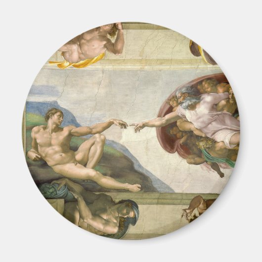 Aanmaak van Adam door Michelangelo,  Kunst Magneet (Voorkant)
