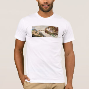 Aanmaak van Adam - Geschilderd door Michelangelo T-shirt