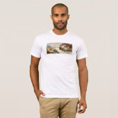 Aanmaak van Adam - Geschilderd door Michelangelo T-shirt (Voorkant volledig)