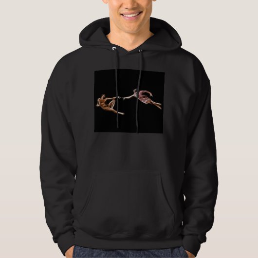 Aanmaak van Adam Michelangelo Fractal Painting Hoodie (Voorkant)