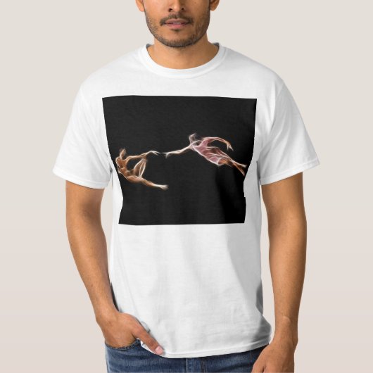 Aanmaak van Adam Michelangelo Fractal Painting T-shirt (Voorkant)