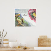 "Aanmaak van T-Rex" Poster (Keuken)