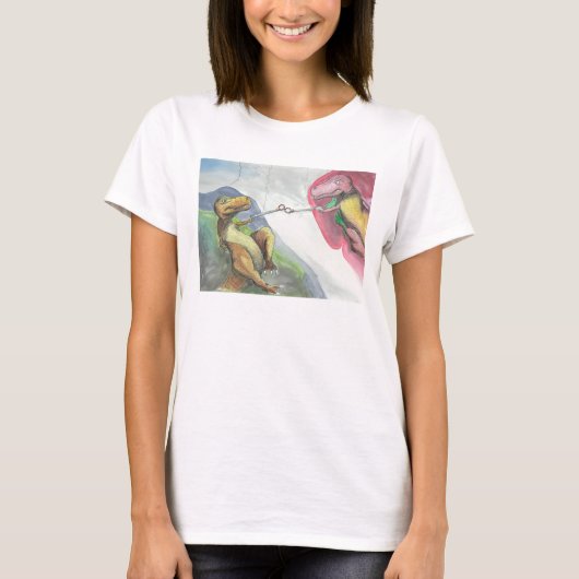 "Aanmaak van T-Rex" T-shirt (Voorkant)
