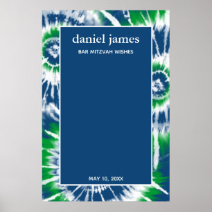 Aanmelden bij bord voor blauwe en groene tinten poster