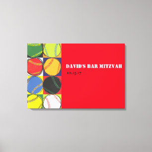 Aanmelden bij honkbal opnieuw bevestigen Canvas Bo Afdruk