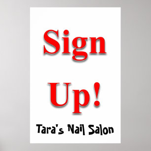 Aanmelden bij Salon Barbershop Posters