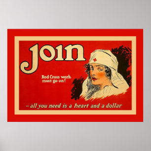 Aanmelden ~ verpleegster WW1 Poster