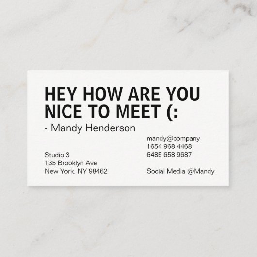 Aanmelden Visitekaartje (Achterkant)