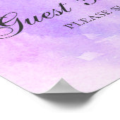 Aanmelden voor bezoekersregister. Paarse bruiloft. Poster (Hoek)