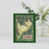 Aanmelden voor de Tweede Wereldoorlog Briefkaart (Staand voorkant)