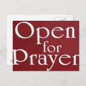 Aanmelden voor gebeden briefkaart (Voorkant / Achterkant)