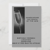 AANMELDING VAN DE DOOD VAN DE INVITE VAN 40 KAART (Voorkant)