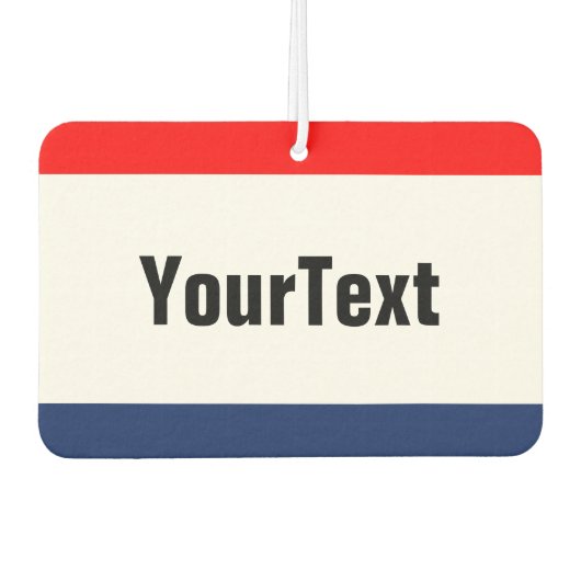 Aanmelding voor autoverkoop Aanpassing aan persoon Luchtverfrisser (Voorkant)