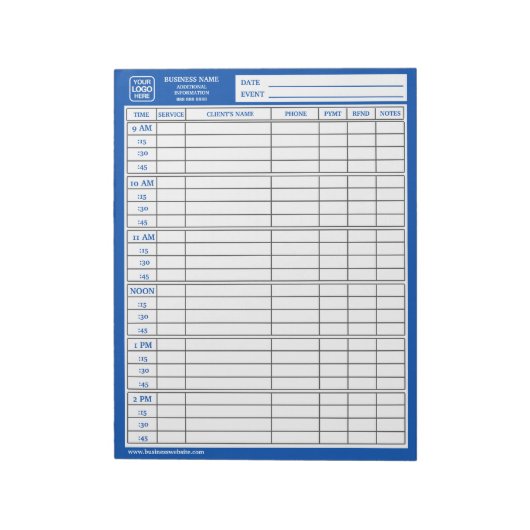 Aanmeldingsformulier voor elk kwartaal Trade Show  Notitieblok (Linkerzijde)