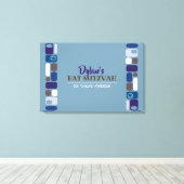 Aanmeldingskaart SO MOD Bar Bat Mitzvah Canvas Afdruk (Insitu (Houten vloer))