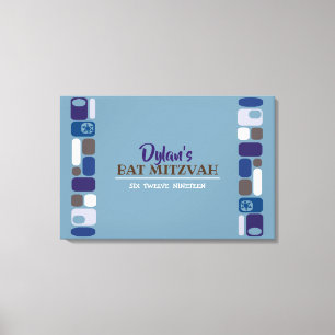 Aanmeldingskaart SO MOD Bar Bat Mitzvah Canvas Afdruk