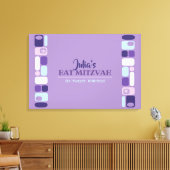 Aanmeldingskaart SO MOD Bat Mitzvah Canvas Afdruk (Insitu (Woonkamer))