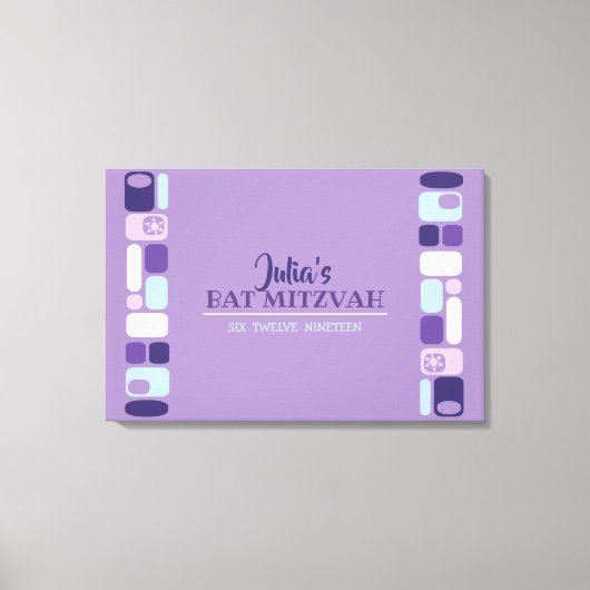 Aanmeldingskaart SO MOD Bat Mitzvah Canvas Afdruk (Voorkant)
