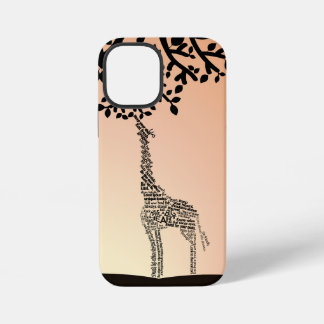 Aanmoedigen Giraffe Telefoon Case iPhone 12 Mini Hoesje