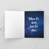 Aanmoedigend Citaat, zoek Rainbows & sterren Kaart (Binnen)