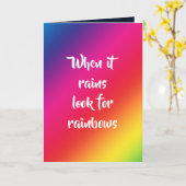 Aanmoedigend Citaat, zoek Rainbows & sterren Kaart (Gele Bloem)