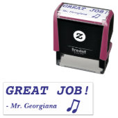 Aanmoedigend "GEWELDIG WERK!" + Aangepaste Tutor N Zelfinktende Stempel (In situ)