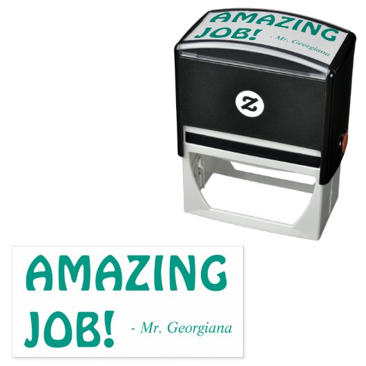 Aanmoedigend "GEWELDIG WERK!" Teacher Rubber Stamp Zelfinktende Stempel (In situ)