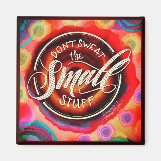 Aanmoedigend Niet zweten Het Inspirity Kleurrijk Magneet (Voorkant)