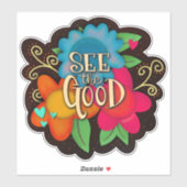 Aanmoedigend Zie de goede Floral Inspirivity Sticker (Vel)