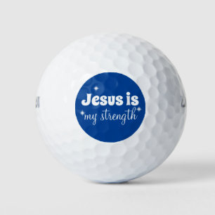 Aanmoedigende christelijke uitdrukking golfballen
