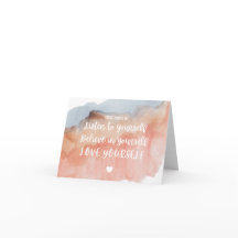 Aanmoedigende en positieve notitiekaarten voor vro