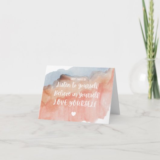 Aanmoedigende en positieve notitiekaarten voor vro (Voorkant)