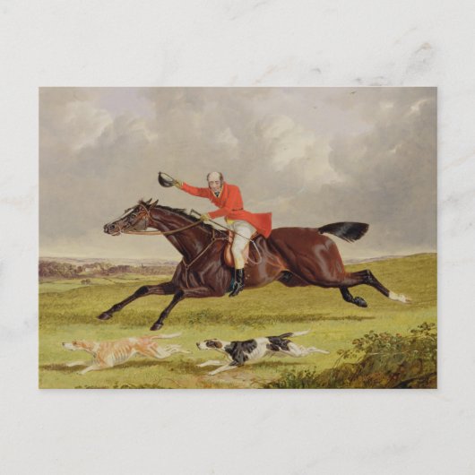 Aanmoedigende honden, 1839 (olie op het paneel) briefkaart (Voorkant)