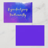 Aanmoedigende offerte notitiekaart notitiekaartje (Voorkant / Achterkant)