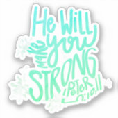 Aanmoedigende Schrift vinyl sticker (Voorkant)