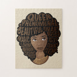 Aanmoedigende Zwarte Vrouwen, Natuurlijk Haar, Bei Legpuzzel