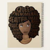 Aanmoedigende Zwarte Vrouwen, Natuurlijk Haar, Bei Planner (Achterkant)