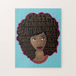 Aanmoedigende Zwarte Vrouwen, Natuurlijk Haar, Bla Legpuzzel