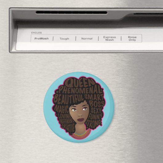 Aanmoedigende Zwarte Vrouwen, Natuurlijk Haar, Bla Magneet (Insitu (Vaatwasser))