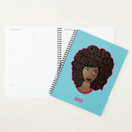 Aanmoedigende Zwarte Vrouwen, Natuurlijk Haar, Bla Planner (Display)