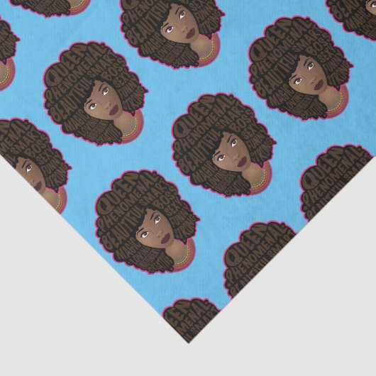 Aanmoedigende Zwarte Vrouwen, Natuurlijk Haar, Bla Tissuepapier (Detail)