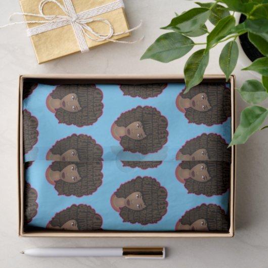 Aanmoedigende Zwarte Vrouwen, Natuurlijk Haar, Bla Tissuepapier (Geschenk)